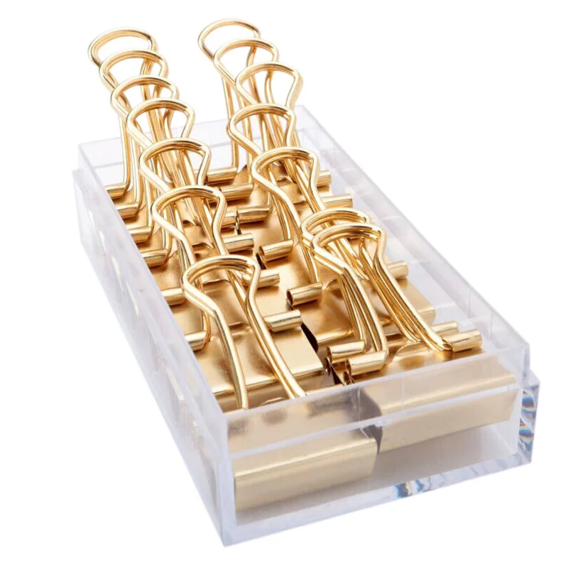 Золотые зажимы для связывания ласточкин хвост металлический зажим хранения