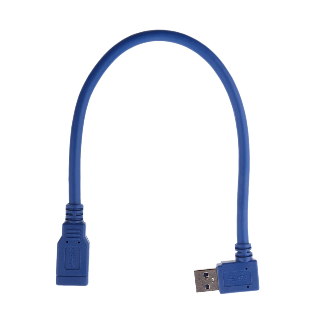 Короткий Суперскоростной Удлинительный Кабель USB 3 0 штекер-гнездо прямоугольный