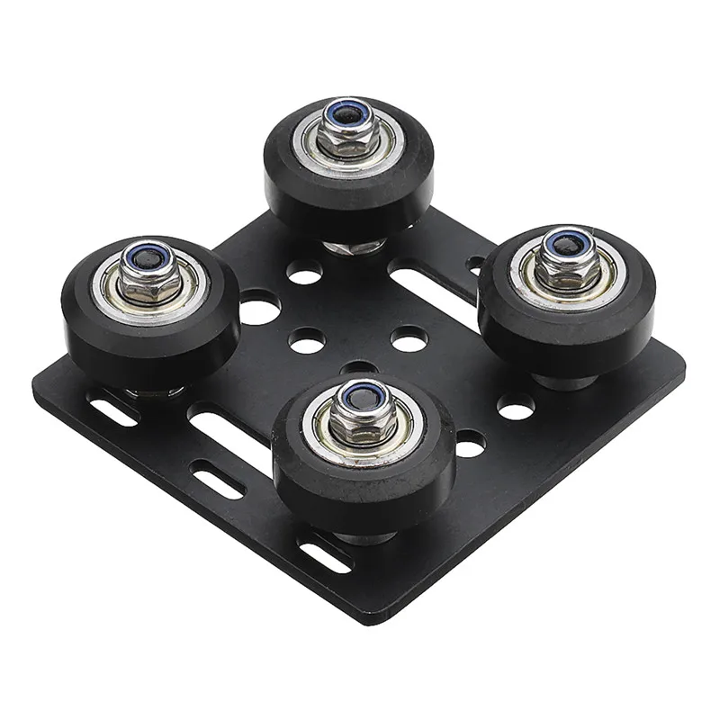 

New 1Pcs Black V-Slot Gantry Plate Five Roulette Special Slide Plate for 2020 Aluminum Profile CNC Router Machine