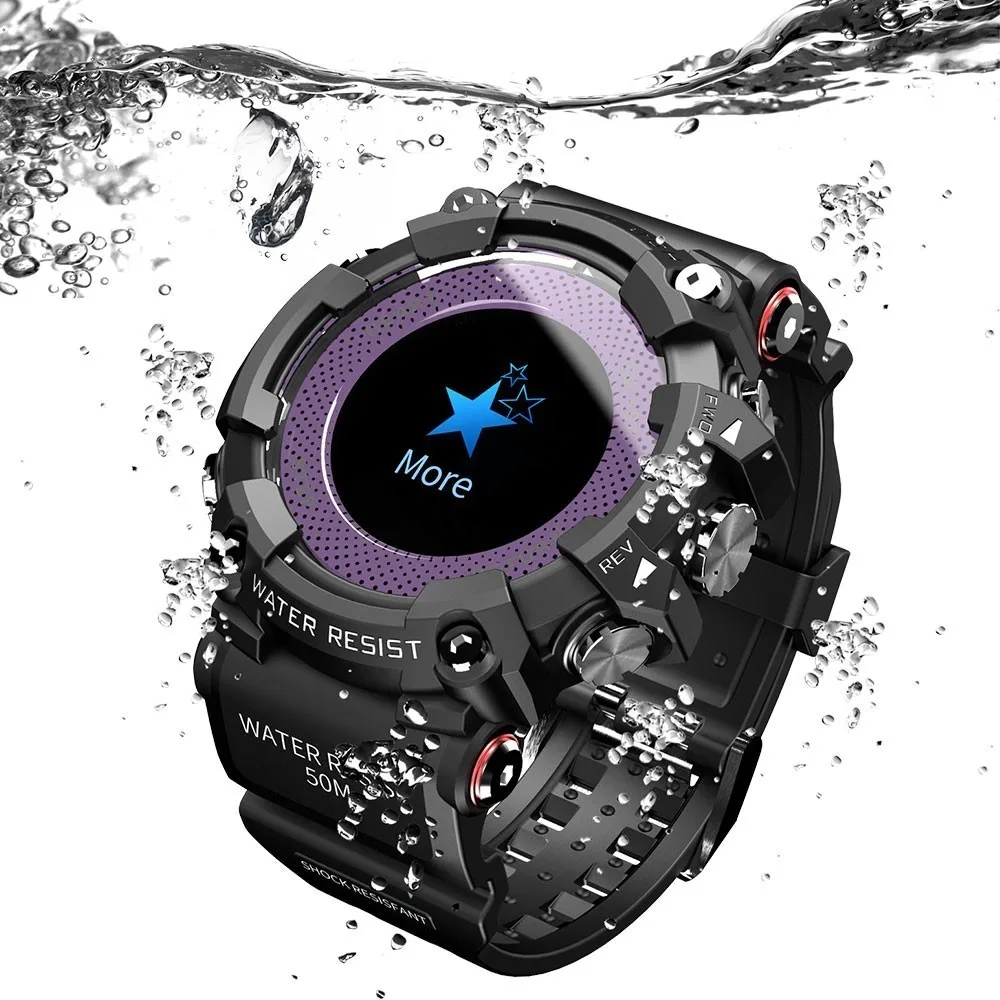 LOKMAT Bluetooth умные часы монитор сердечного ритма спортивные водонепроницаемые Push