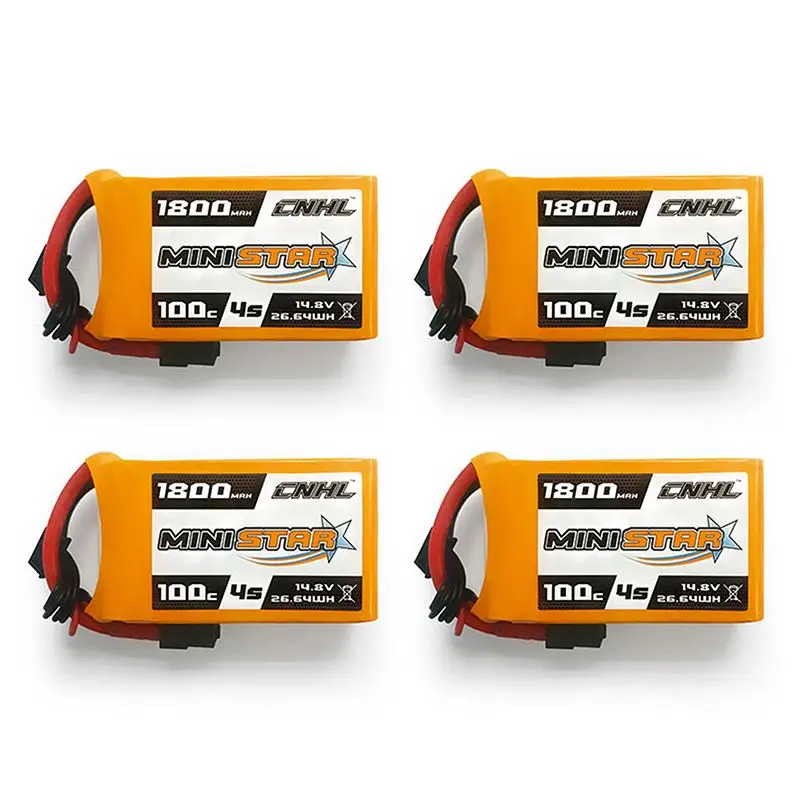 1/4 шт CNHL MiniStar 4S/5S 14 8 V 18 5 1800mAh 100C Lipo батарея с штепсельной вилкой XT60 для