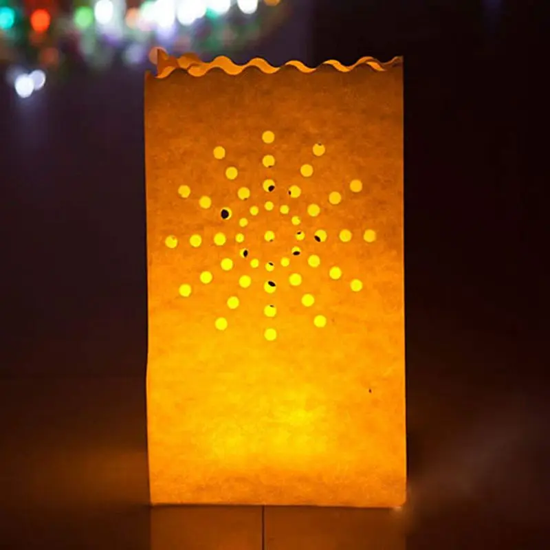 Светильник держатель Luminaria Бумага Фонари лампы в форме свечи сумка вечерние