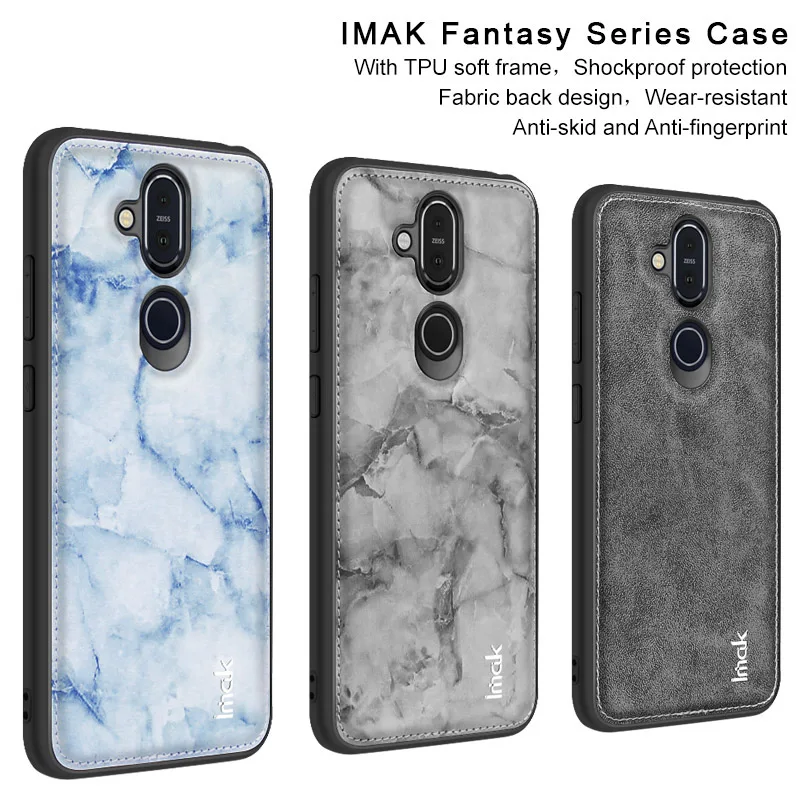 Задняя крышка из ткани IMAK + Жесткий ПК мягкий чехол ТПУ для Nokia X6 6 1 Plus X7 7 задняя с
