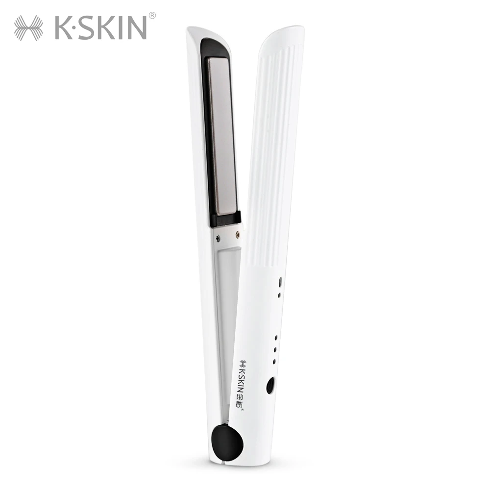 K_SKIN KD - 386 Portable Rechargeable Hair Straightener Curler Roller Ceramic Iron Styling Tool Adjustable Temperature Fast Heat | Бытовая