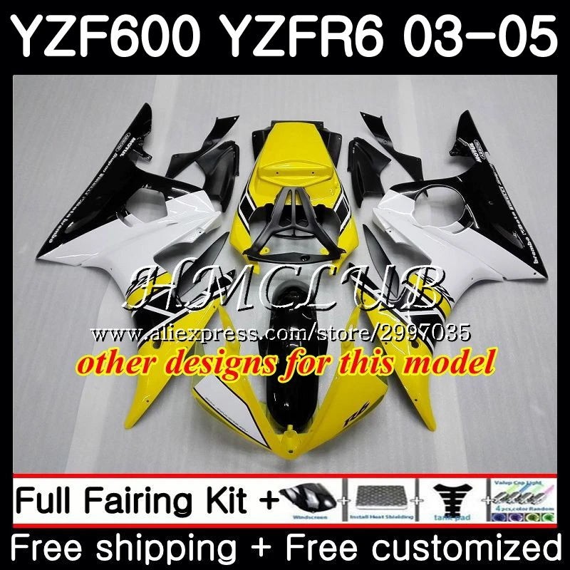 Корпус для YAMAHA YZF-R6 03 04 05 YZF600 в наличии синий YZF R6 2003 2004 2005 14HC.10 600 R 6 YZF-600 YZFR6 комплект