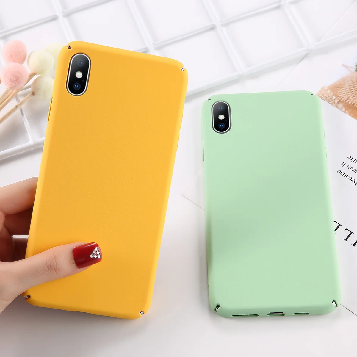 Телефон чехол для iPhone 7 6 6s 8 X плюс XR XS Max простой сплошной цвет Ультратонкий Мягкий