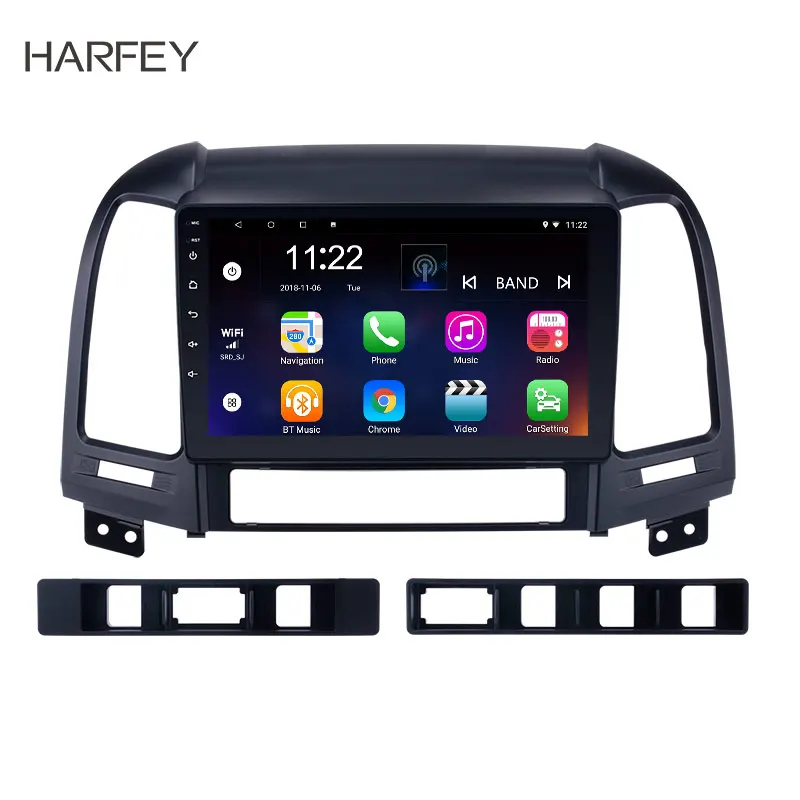 Harfey 2Din Android 8 1/7 1/6 0 9 дюймов Автомобильный Радио стерео для 2005 2012 HYUNDAI SANTA FE