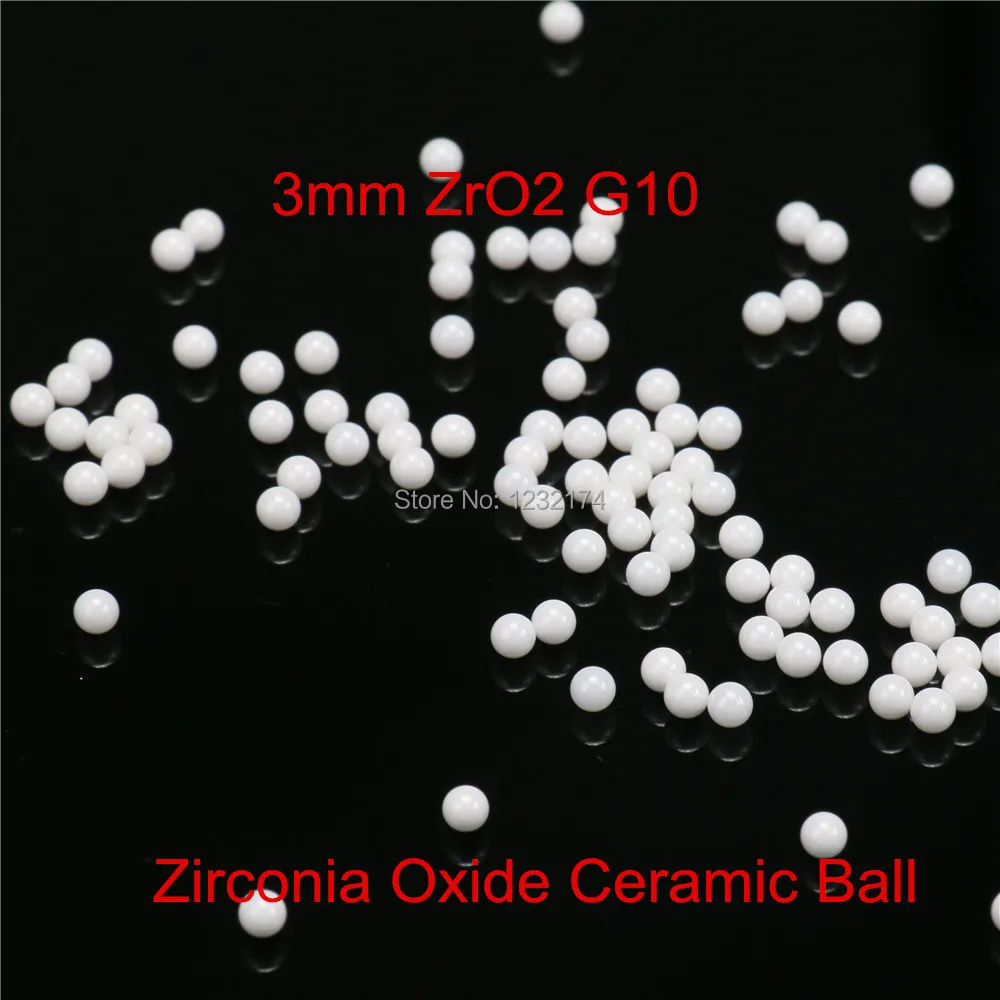 

Free DHL 3mm ZrO2 Zirconia Oxide Ceramic Balls G10 1000pcs for valve ball,bearing, homogenizer,sprayer,pump 3mm ZrO2 balls