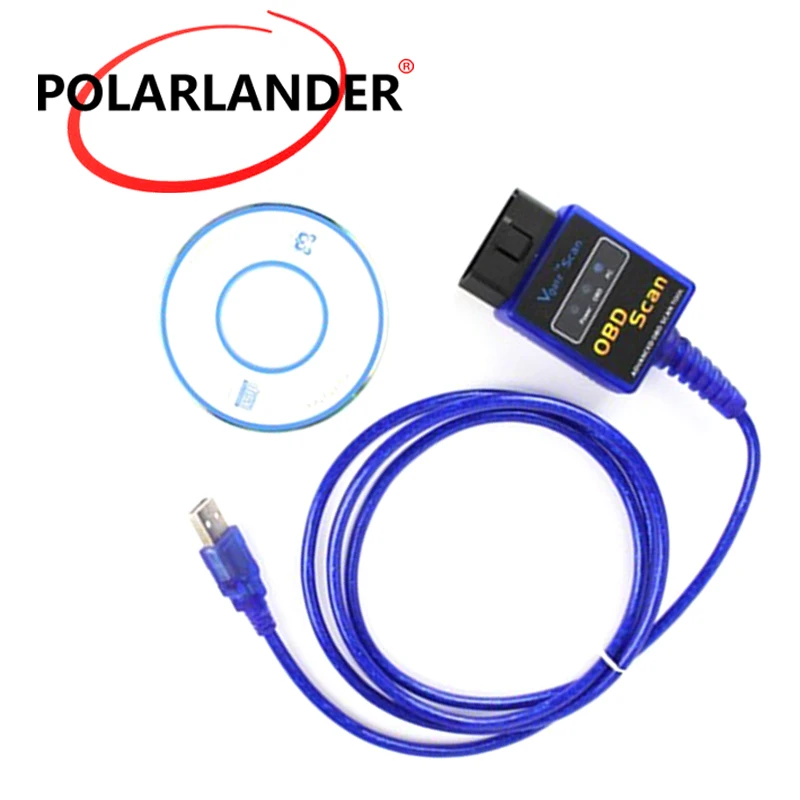 Синий диагностический сканер USB Автомобильный инструмент Мини Vgate Scan ELM327 OBD2 OBD 2