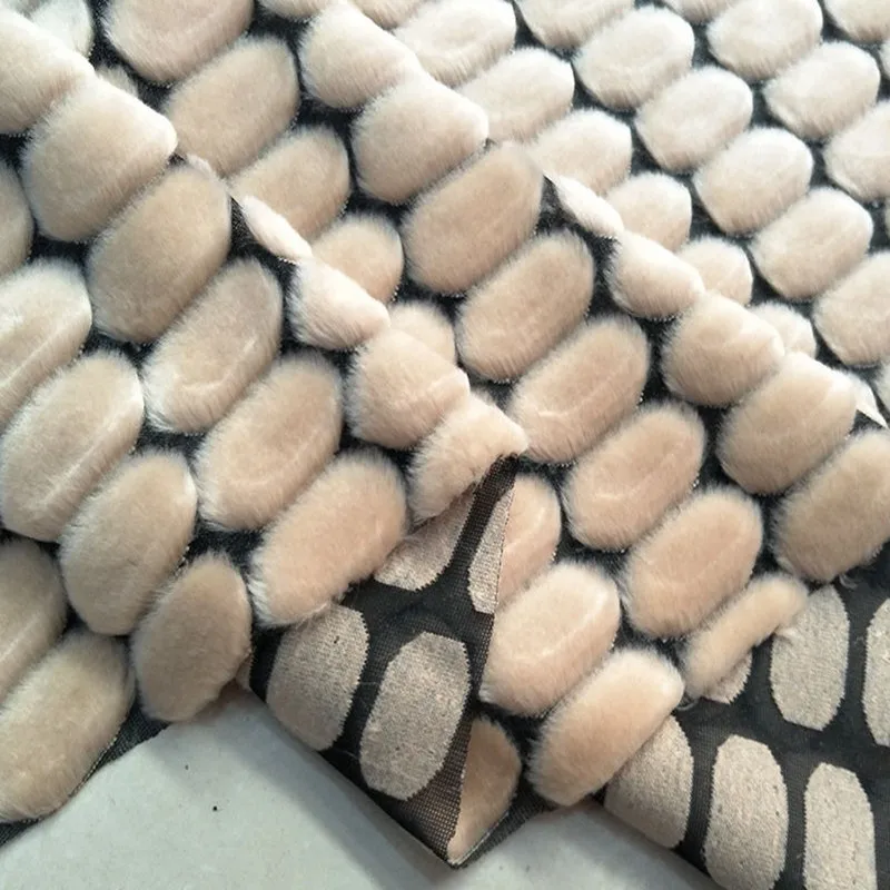 Личи А4 Овальный узор искусственный мех ткань высокого качества мягкая плюшевая