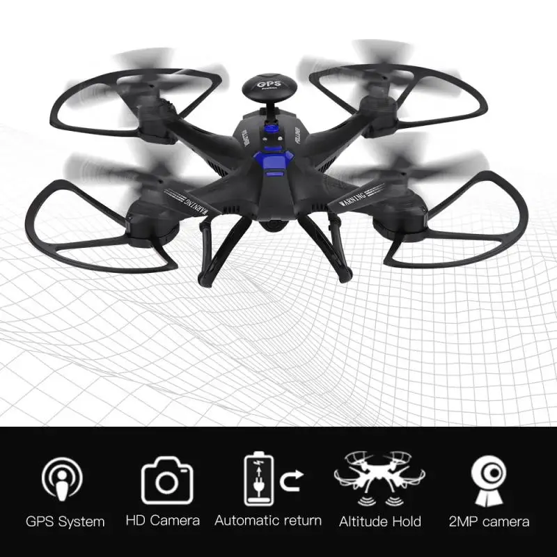 X191 GPS Drone 2 мегапиксельная Wifi FPV HD камера 4 ГГц барометр Безголовый режим 6 осевой