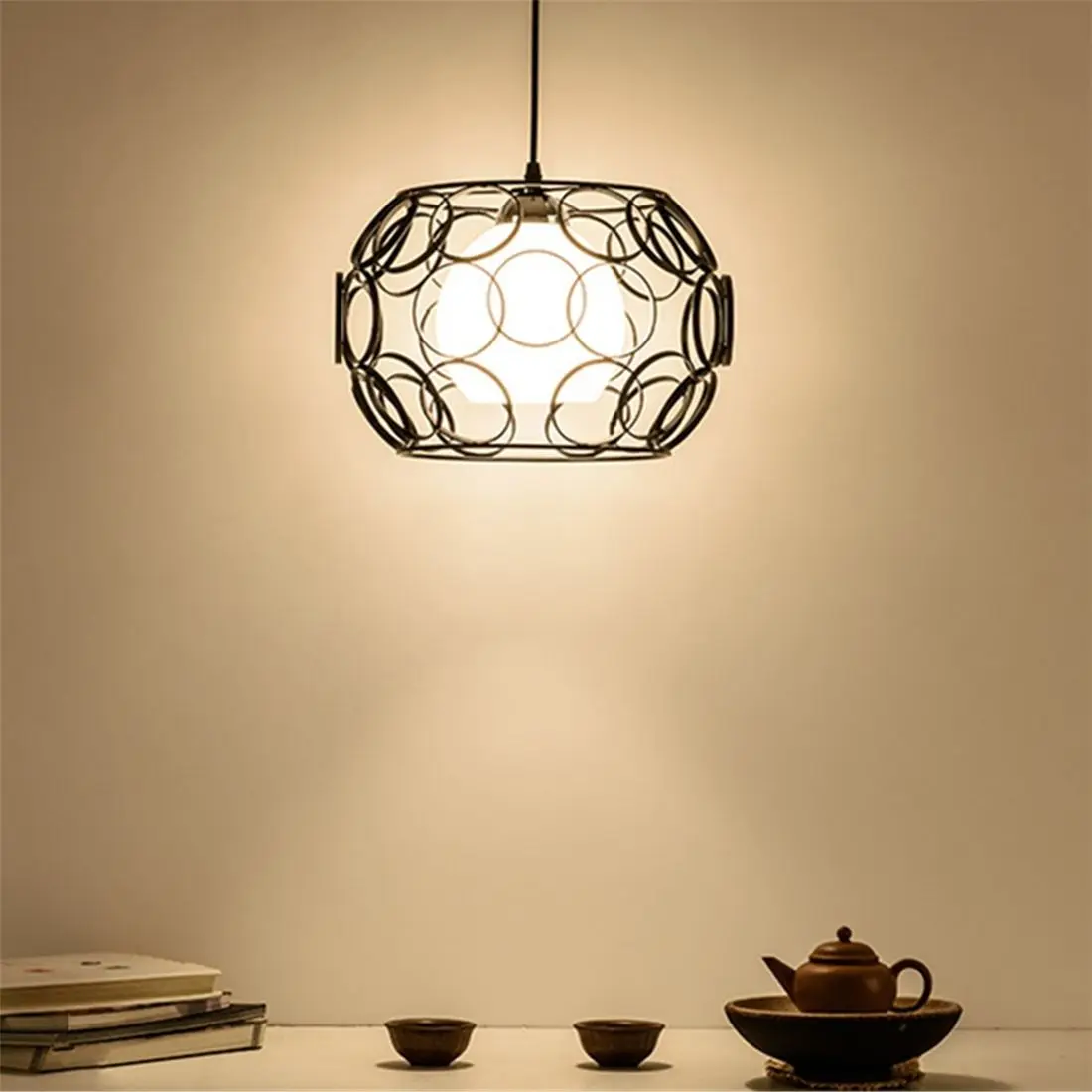 Черная винтажная промышленная потолочная лампа Люстра для кафе бара ресторана