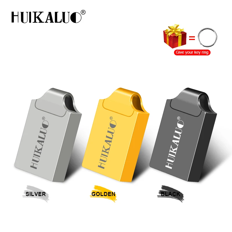 Huikaluo супер мини-металлические флешки usb флеш-карта 4 ГБ 8 16 32 64 Гб U Stick Disk Memory