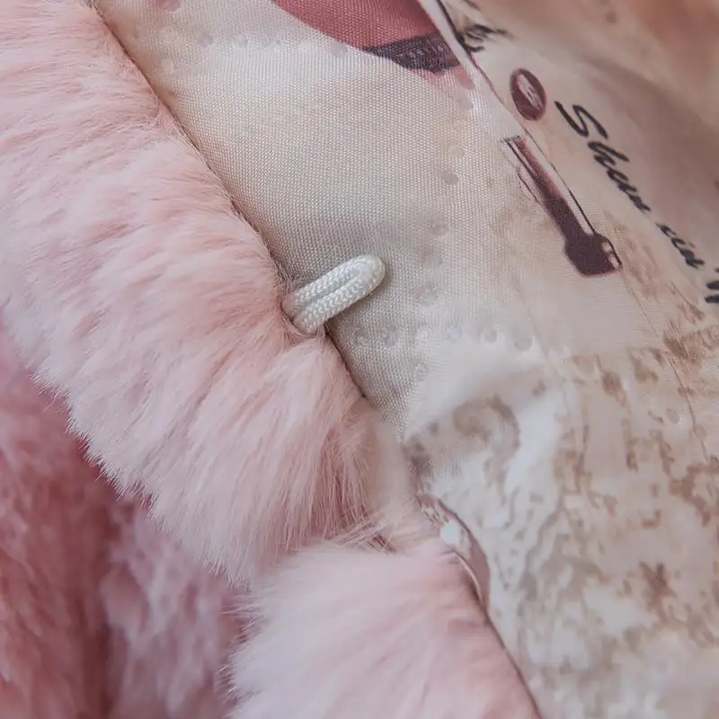 New Winter Girls Fur Coat Elegant Baby Girl Faux Jackets And Coats Thick Warm Parka Kids Outerwear Clothes | Детская одежда и