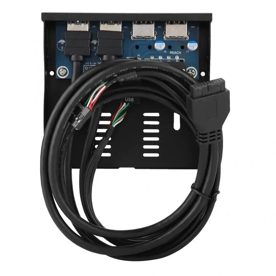 3 5-дюймовый 19PIN/9 Pin высокоскоростной USB3.0 + USB2.0 4-портовый дисковод Передняя панель