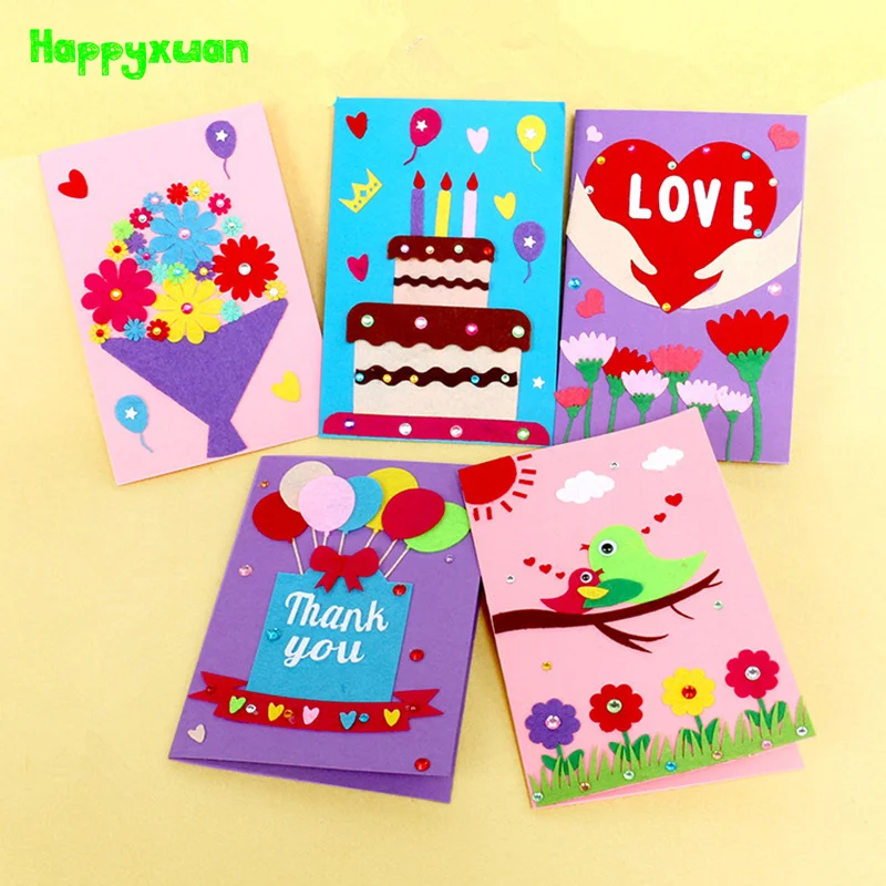 Happyxuan 5 шт. наборы для поздравительных открыток на день рождения детская игрушка