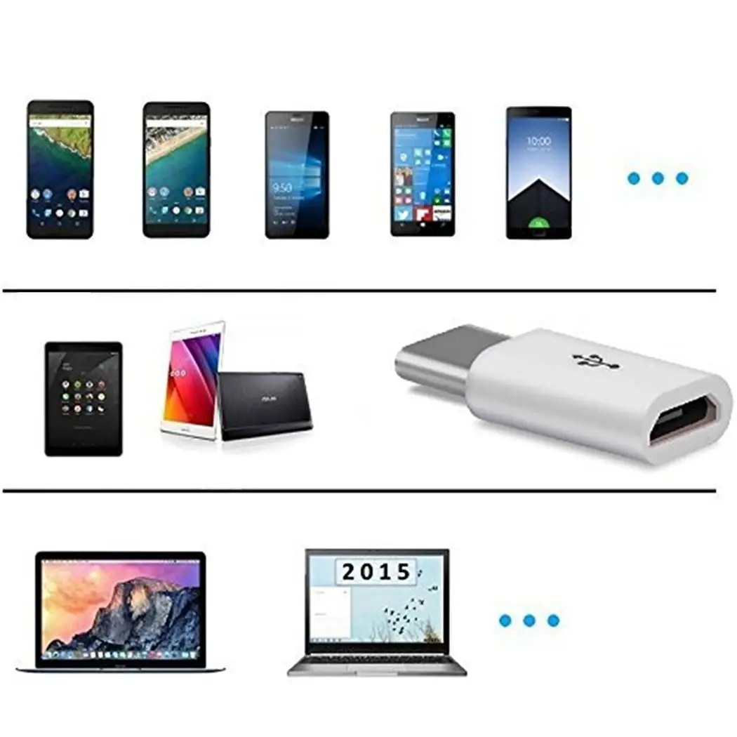 Новый мини-адаптер для передачи данных USB белый черный адаптер Micro-type-C | Мобильные