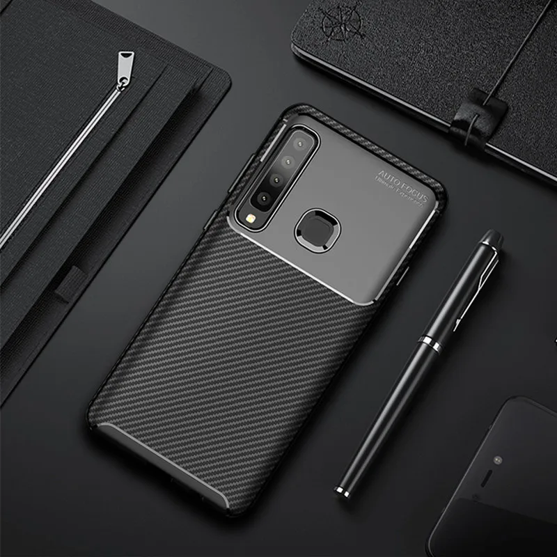Чехол из углеродного волокна для Samsung Galaxy A9 2018 A920 цветной высококачественный