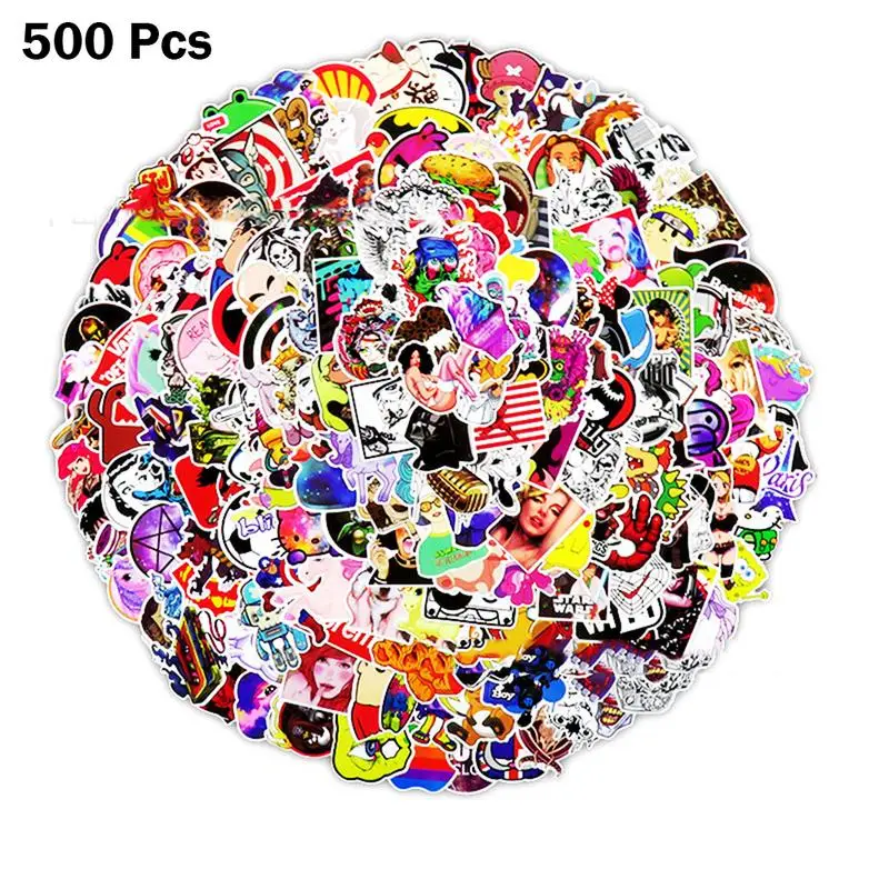500 шт. смешанные Мультяшные игрушечные наклейки для автомобиля Стайлинг