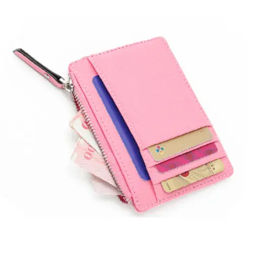 Wallet Slim Money Credit Card Holder ID Business Men/Women leather Purse Unisex PU Solid Hot Purses Holders | Багаж и сумки