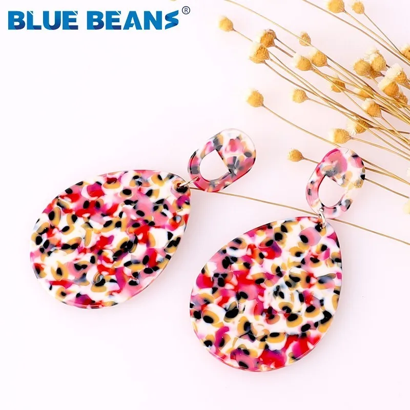 Женские акриловые серьги в стиле бохо эффектные богемные длинные серьги-капли с