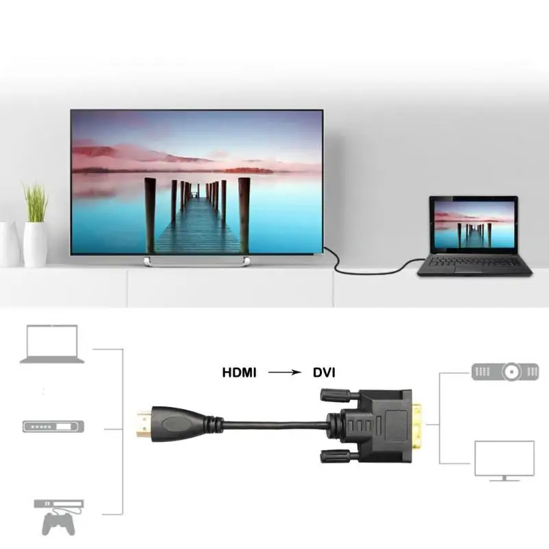 HDMI к монитор DVI дисплей адаптер кабель M/M с 270 90 градусов адаптер|Кабели HDMI| |