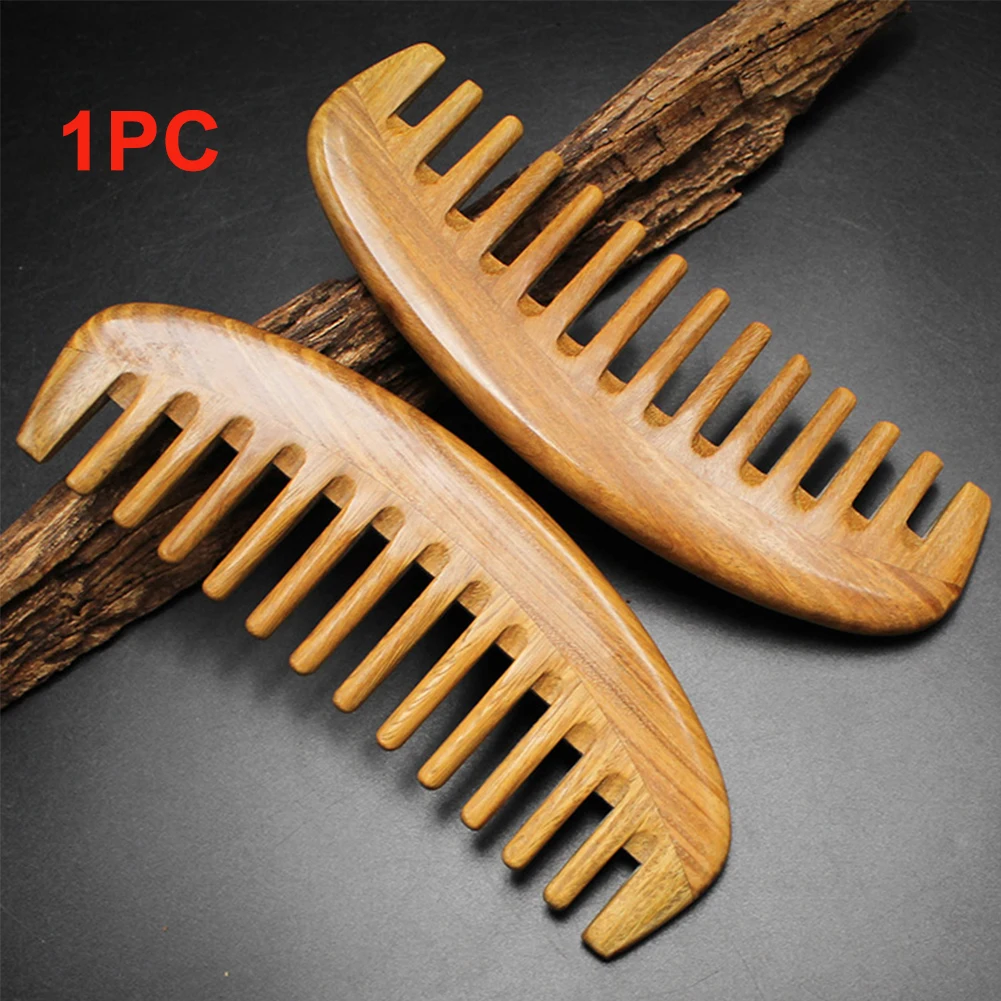 Удобная широкая зубная расческа деревянная для волос Массажер Для Головы