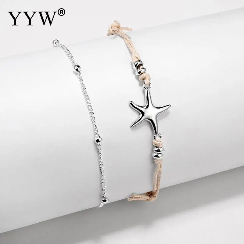 Браслет на ногу 2 шт./компл. украшения в стиле ретро ножные браслеты для женщин и