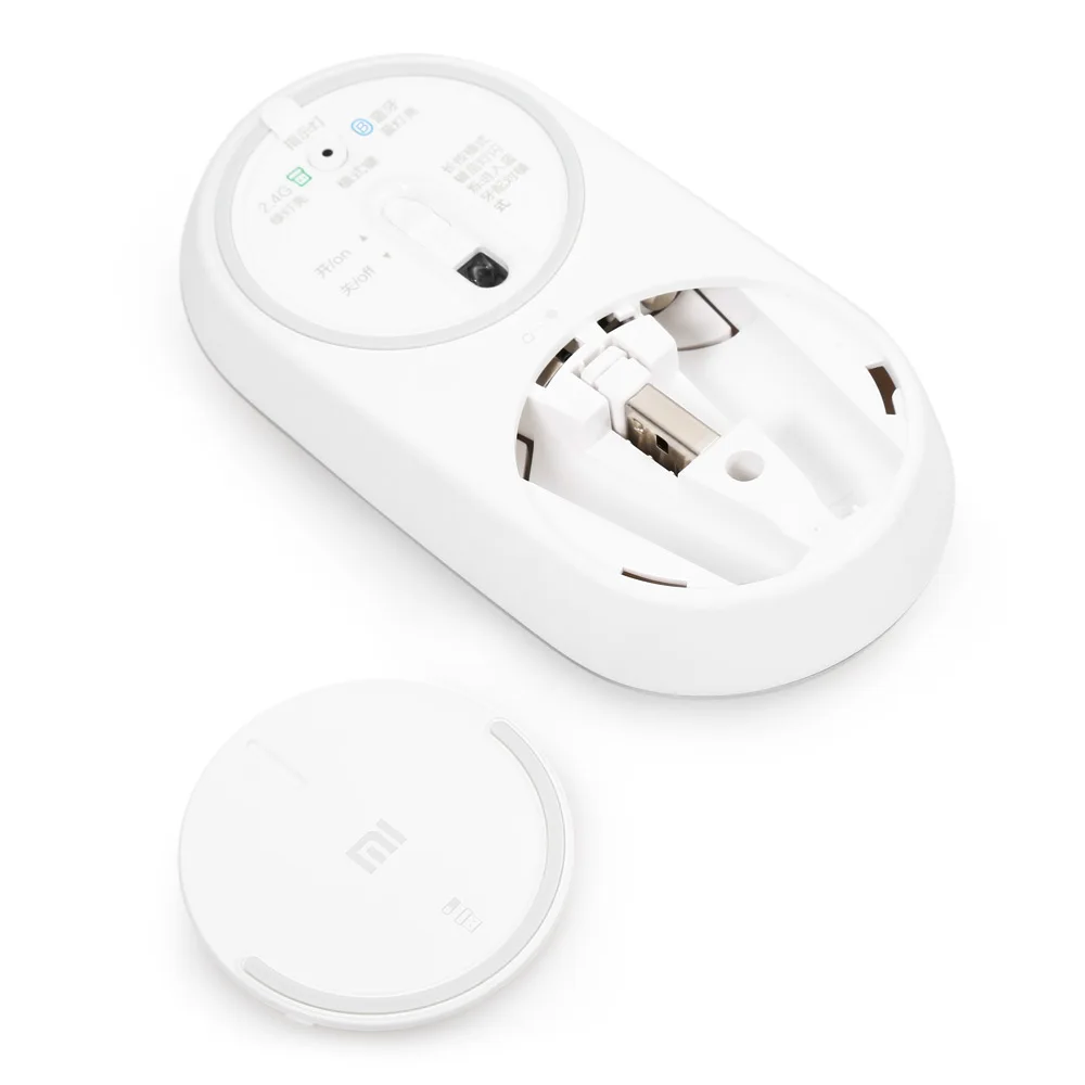 Original Xiaomi Mini Portable Wireless Bluetooth Mouse 2.4G Dual Mode 1200DPI Support USB 2.0 Port | Компьютеры и офис