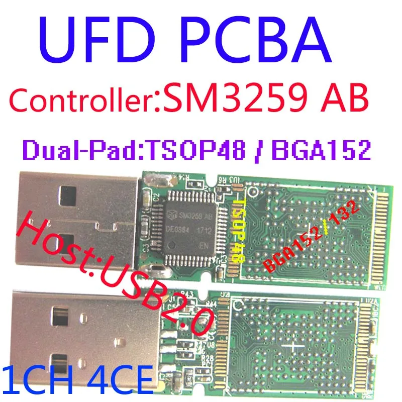 SM3259 AB UFD PCBA USB флэш-накопитель Dual-TSOP48 и Dual BGA152/BGA132 USB2.0 DIY наборы U-диск 3259 UDISK - купить
