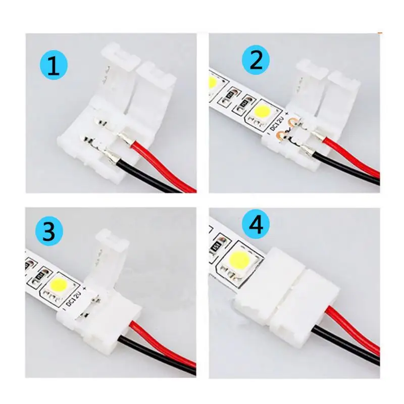 10 шт. 15 см 4 контактный 2835 3528 светодиодный RGB удлинитель кабеля G08 Прямая