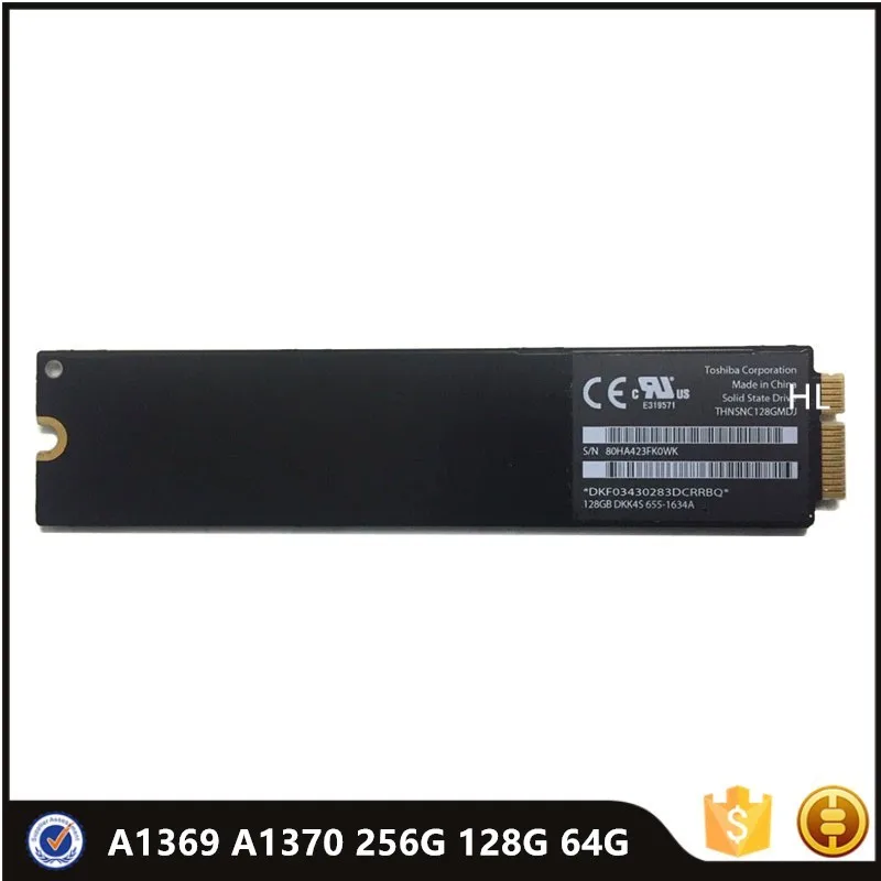 Оригинальный ноутбук SSD для Apple Macbook Air 11 &quot13&quot A1370 A1369 твердотельный накопитель 64