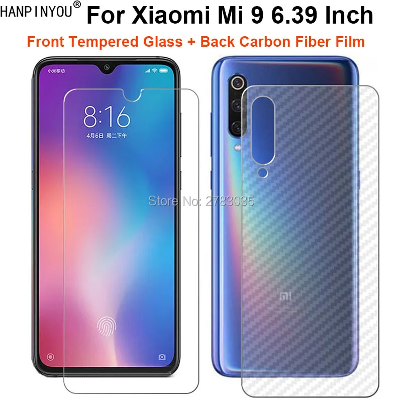 

Для Xiaomi Mi 9 Mi9 M9 6,39 "1 комплект = мягкая задняя пленка из углеродного волокна + ультратонкое закаленное стекло премиум-класса, передняя защита э...