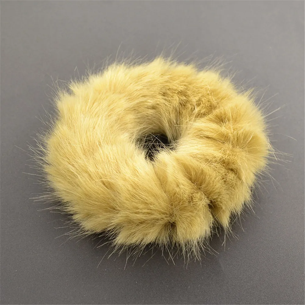 1 шт. Женская резинка для волос из искусственного кроличьего меха | Аксессуары