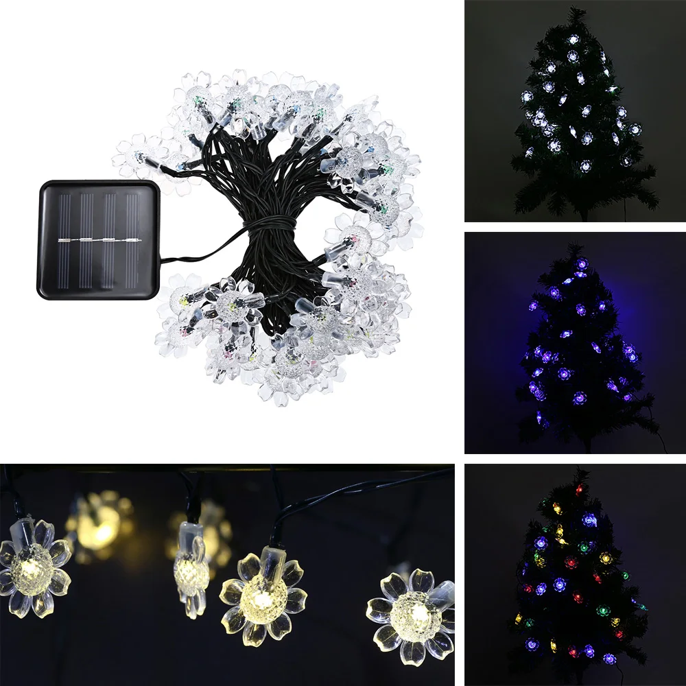 Все продажи LCT-SLC-036 50leds Солнечная Гирлянда Свет цветок украшение для дома