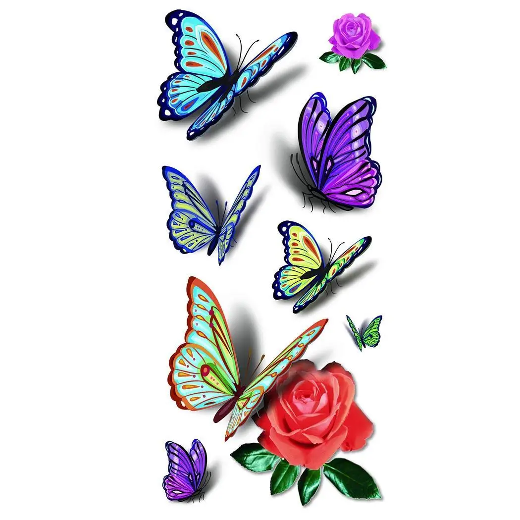 New Teens Guys Men Women Waterproof 3D Animals Tattoo Stickers for Arms Shoulders Chest | Красота и здоровье