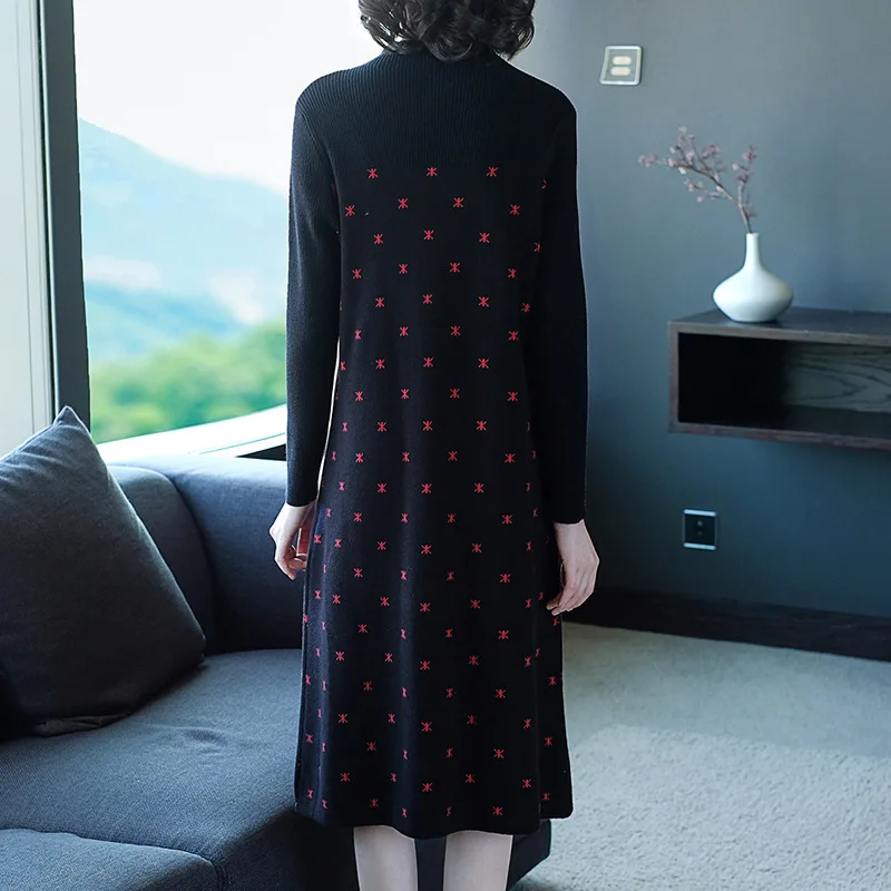 Осенне зимний свитер с новым рисунком в Европейском стиле утолщенное вязаное