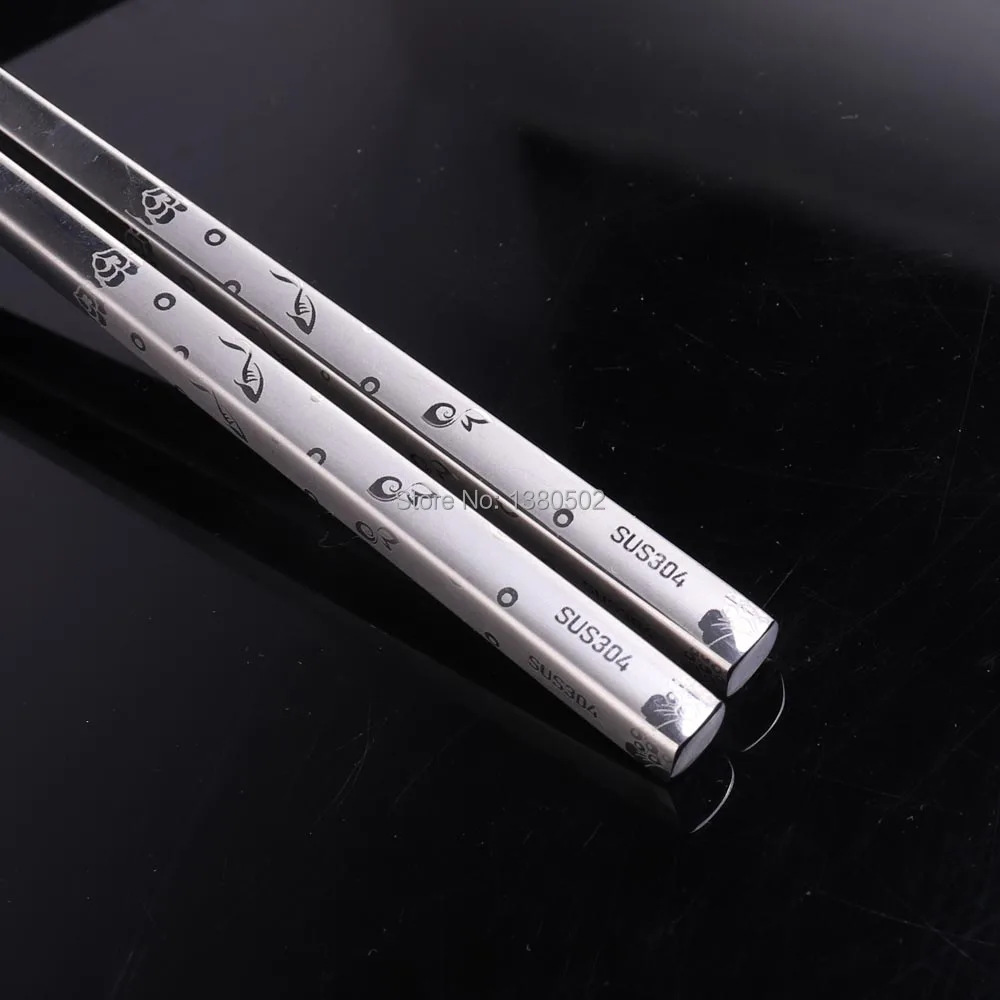 6Pairs /lot 304 Stainless Steel personality Non-Slip Reusable Portable Metal Chopstick for Food | Дом и сад