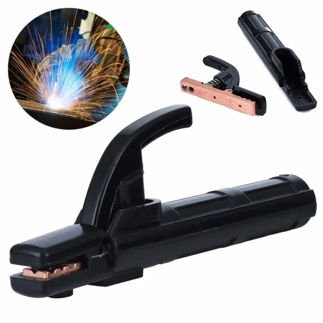 Черный 300А держатель электрода палка сварщик медный сварочный стержень Стингер Нескользящая ручка зажим