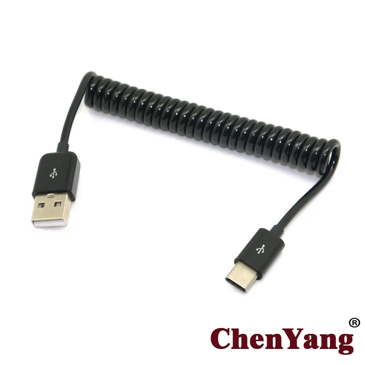 

CYSM Standard USB 2.0 A Male to USB-C USB 3.1 Type C Male Stretch Data Cable for N1 Tablet & Mobile Phone