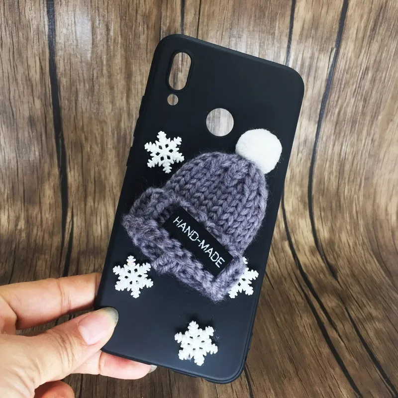 Рождественский пушистый чехол для Huawei P20 Lite/P 20 Pro Милые силиконовые чехлы