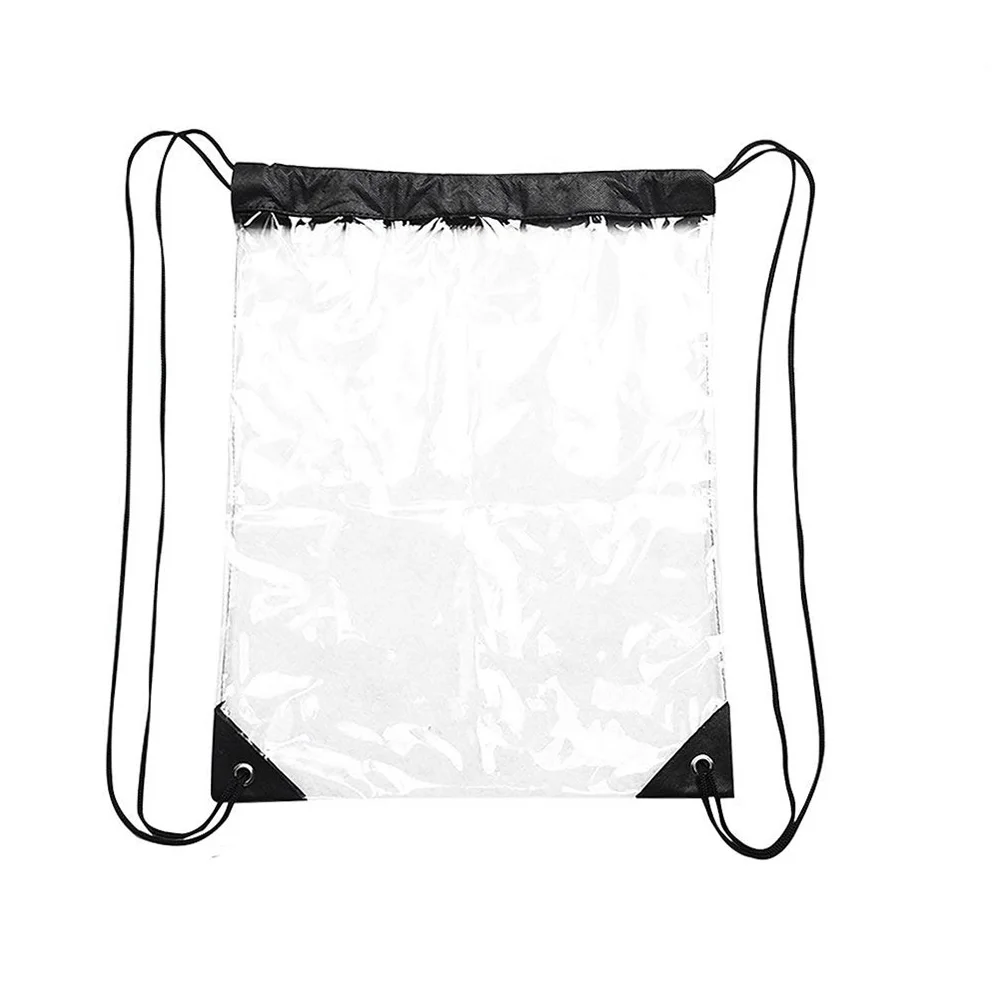 Прозрачный рюкзак с затягивающим шнуром водонепроницаемая сумка на шнурке для