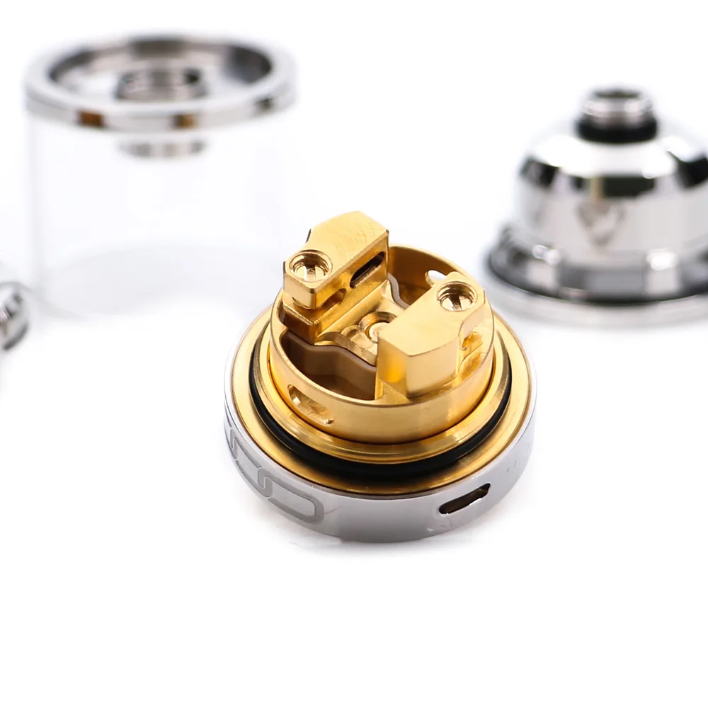 Advken Manta Mtl Rta 24Mm Super Single Coil Tank With 3Ml Capacity Gold-Plated Deck For E Cig Box Mod | Электроника