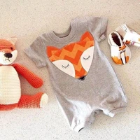 new newborn baby boys girls fox bodysuit romper shortsleeve jumpsuit outfit clothes