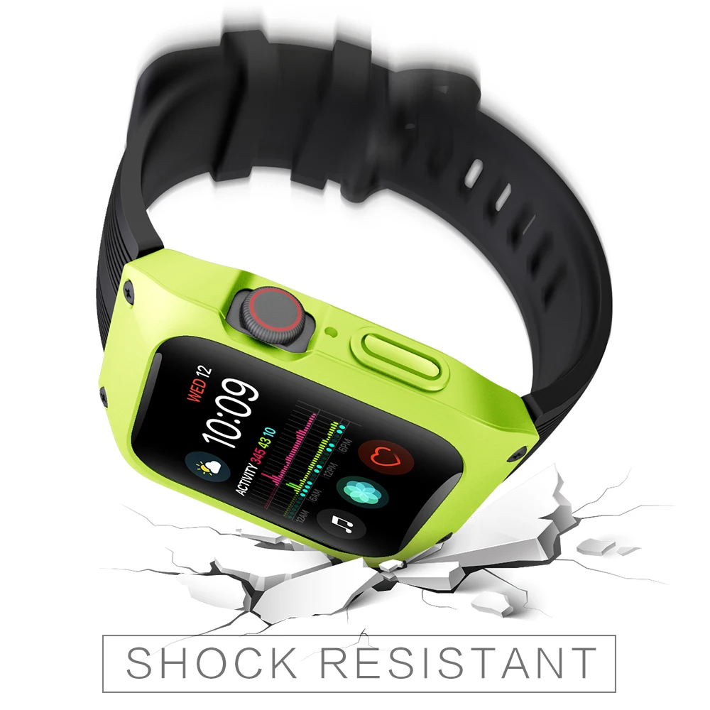 Противоударный чехол для Apple Watch Series 4 ремешок iWatch 40/44 мм Correa прочный защитный из