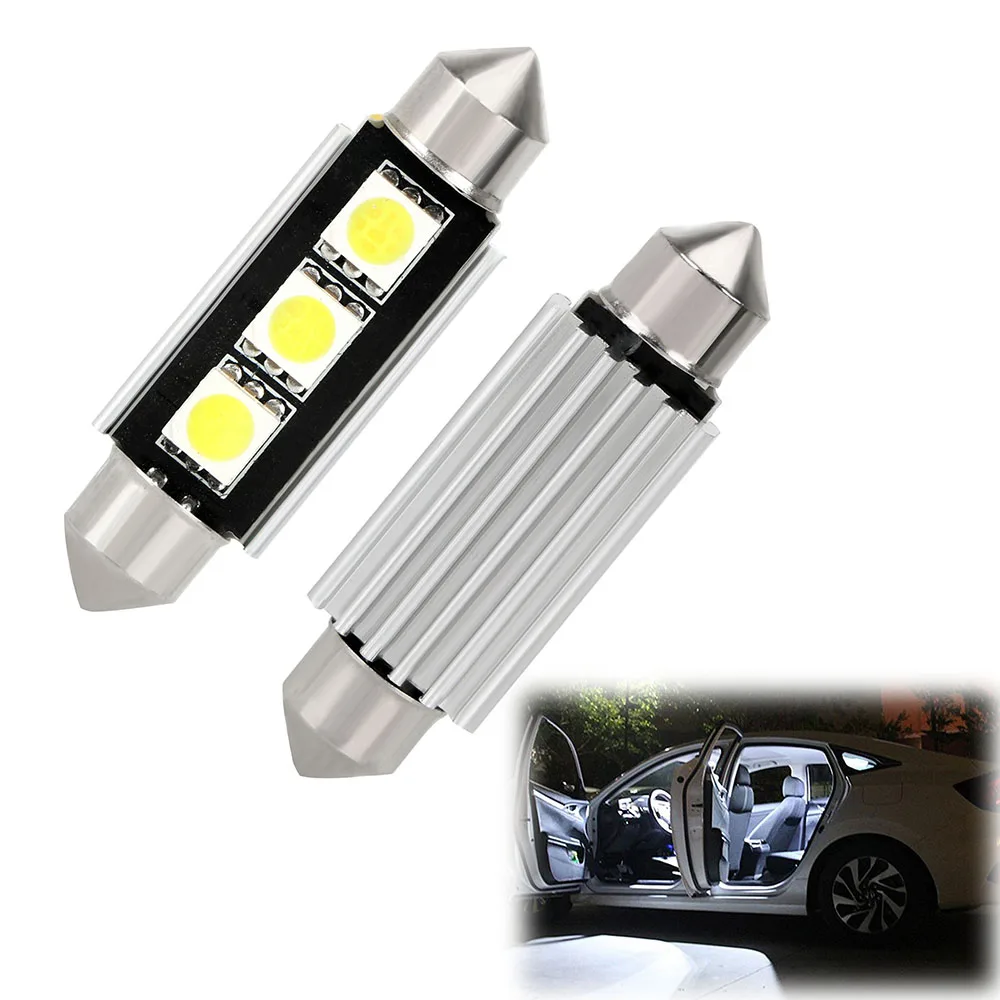 

LEEPEE Reading Lamp Cnabus double point light 31mm 36mm 39mm 41mm 5pcs Tail Bulb Car LED License Plate Lights Dome Light