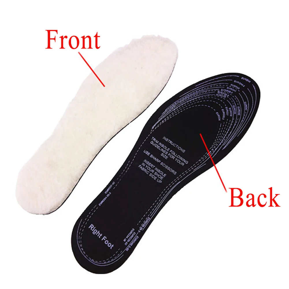 Зимние теплые стельки для ног мягкая обувь с толстым мехом дышащие впитывающие