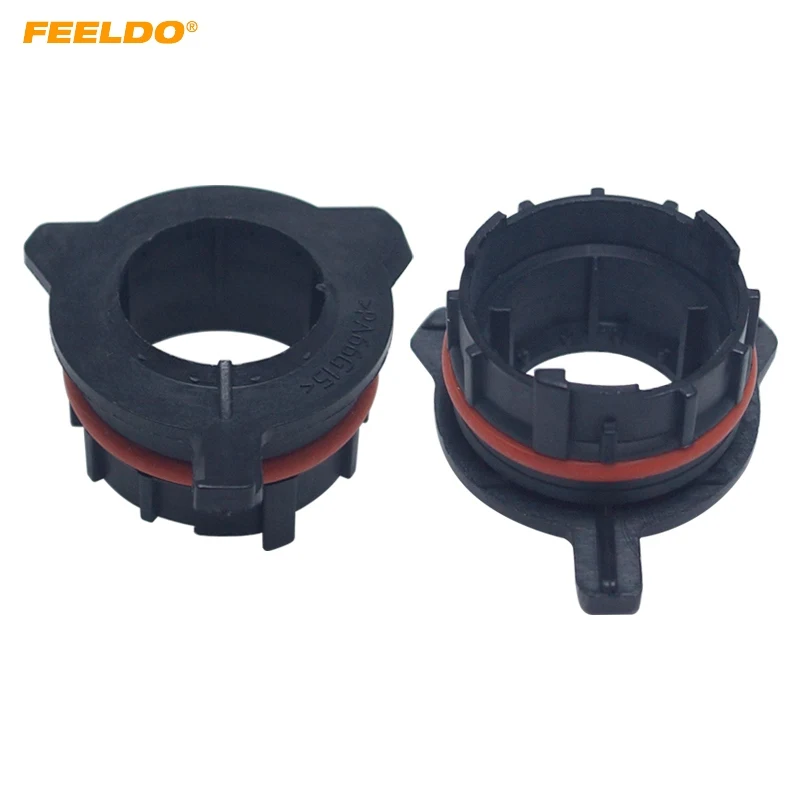 FEELDO 2Pcs H7 LED Headlight Bulb Base Holders For Benz SLK BMW E39 1/5 Series E60 520 light Clip Retainer Adapter | Автомобили и