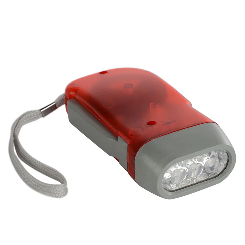 

New LED Hand Pressing Dynamo Crank Power Wind Up Flashlight Torch Light Hand Press Crank Camping Lamp Hiking Outdoor Useful hot
