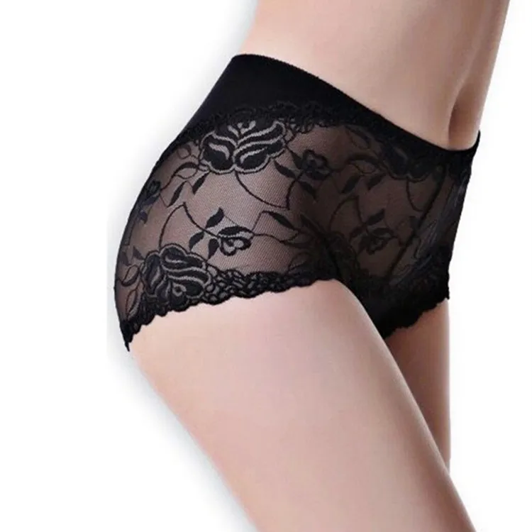 3Pcs/lot women panties Fat Mm Will Code Nothing Trace Sexy Transparent Lace Underpants Woman Pure Cotton Triangle |